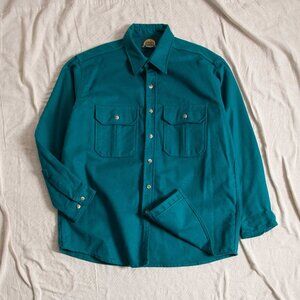 Vintage Deadstock NOS USA made Chamois Cloth Flannel Shirt by Cabela's XL